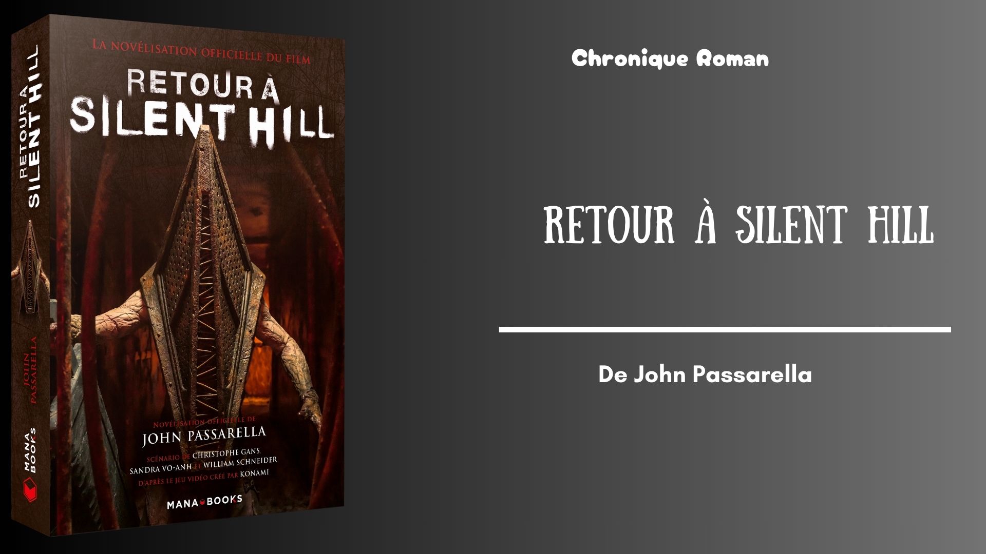 Retour à Silent Hill - mise en avant roman
