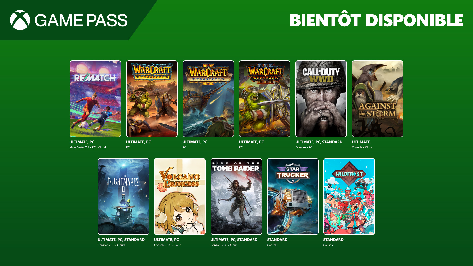 Xbox Game Pass juin warcraft