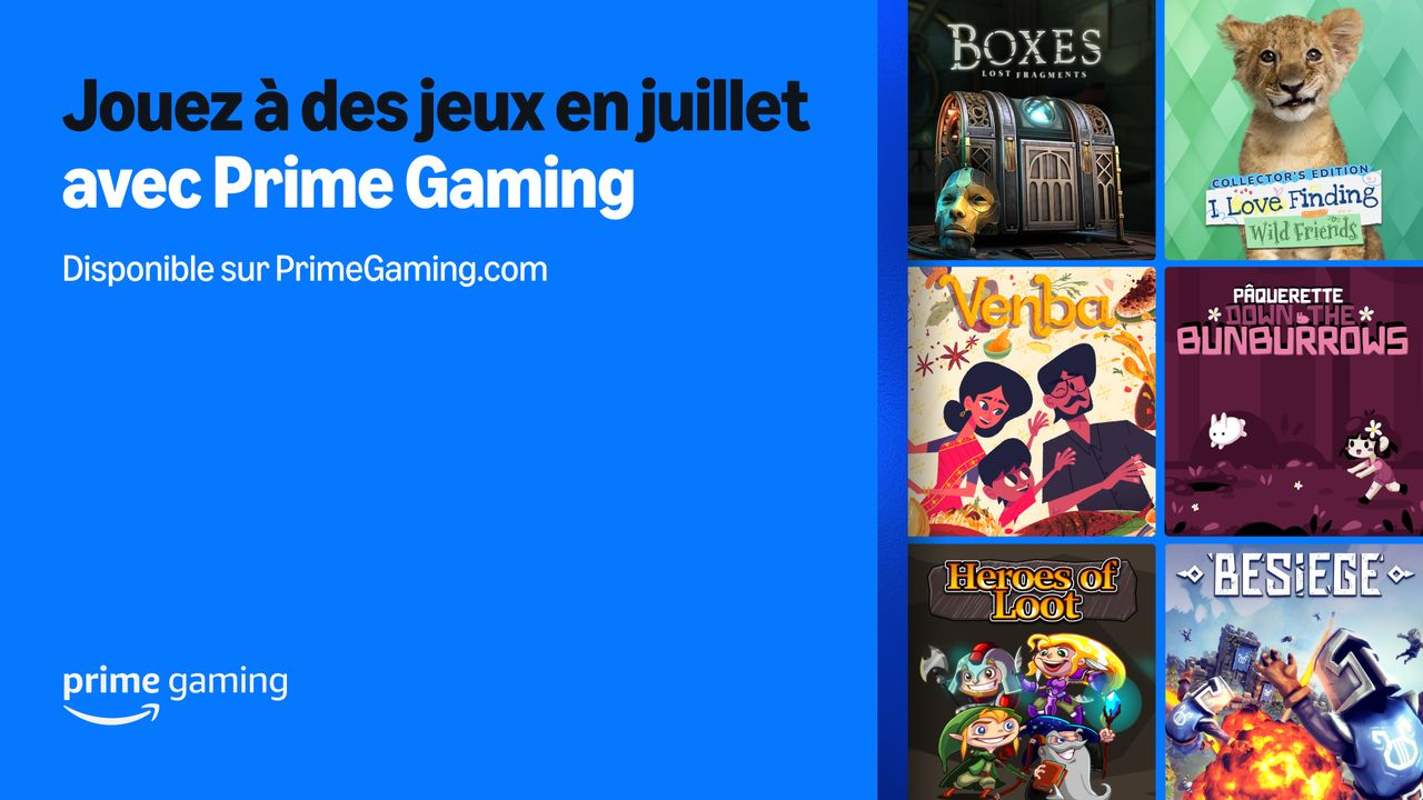 Prime Gaming juillet 2025