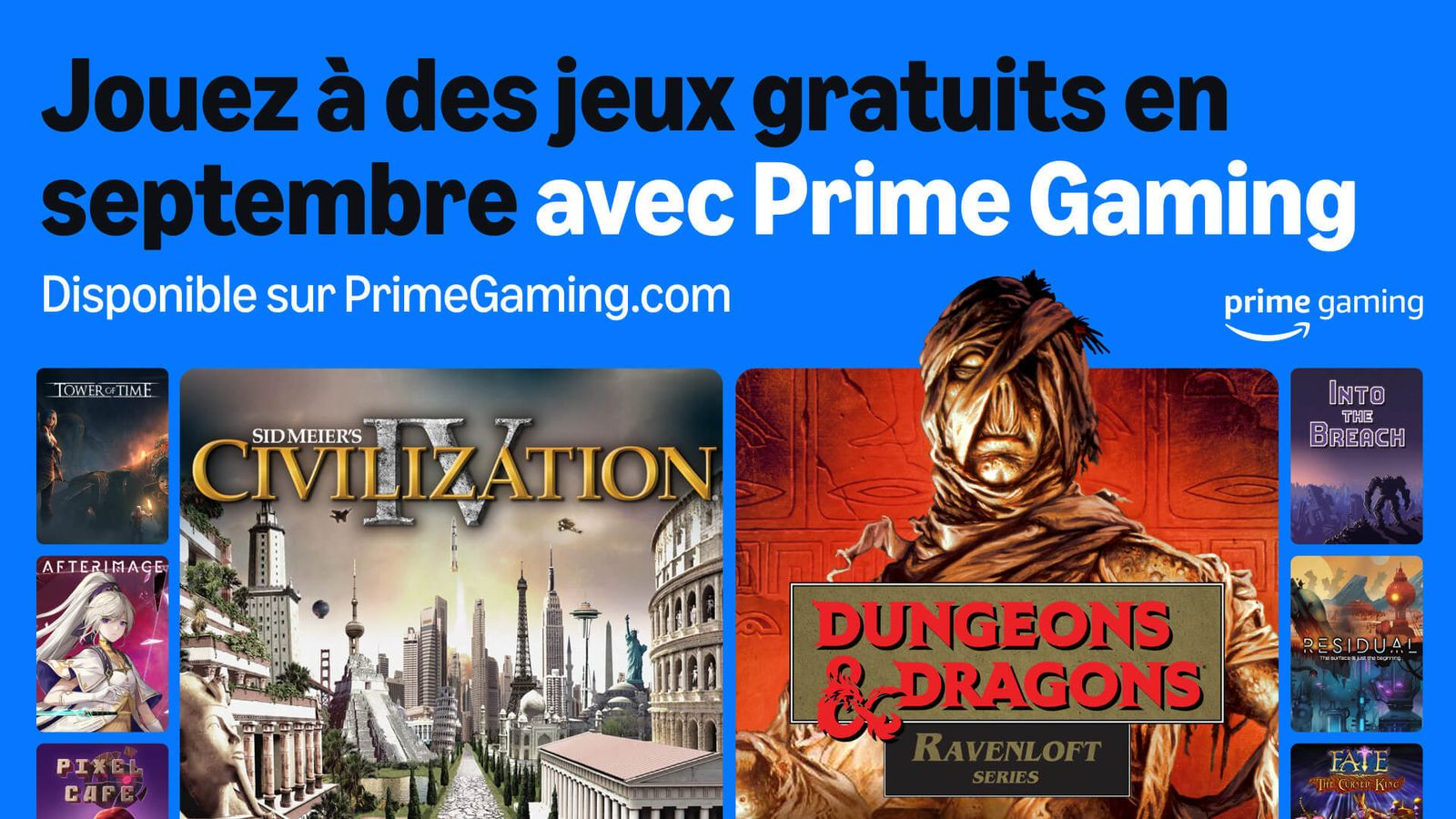 Prime Gaming Le programme de septembre