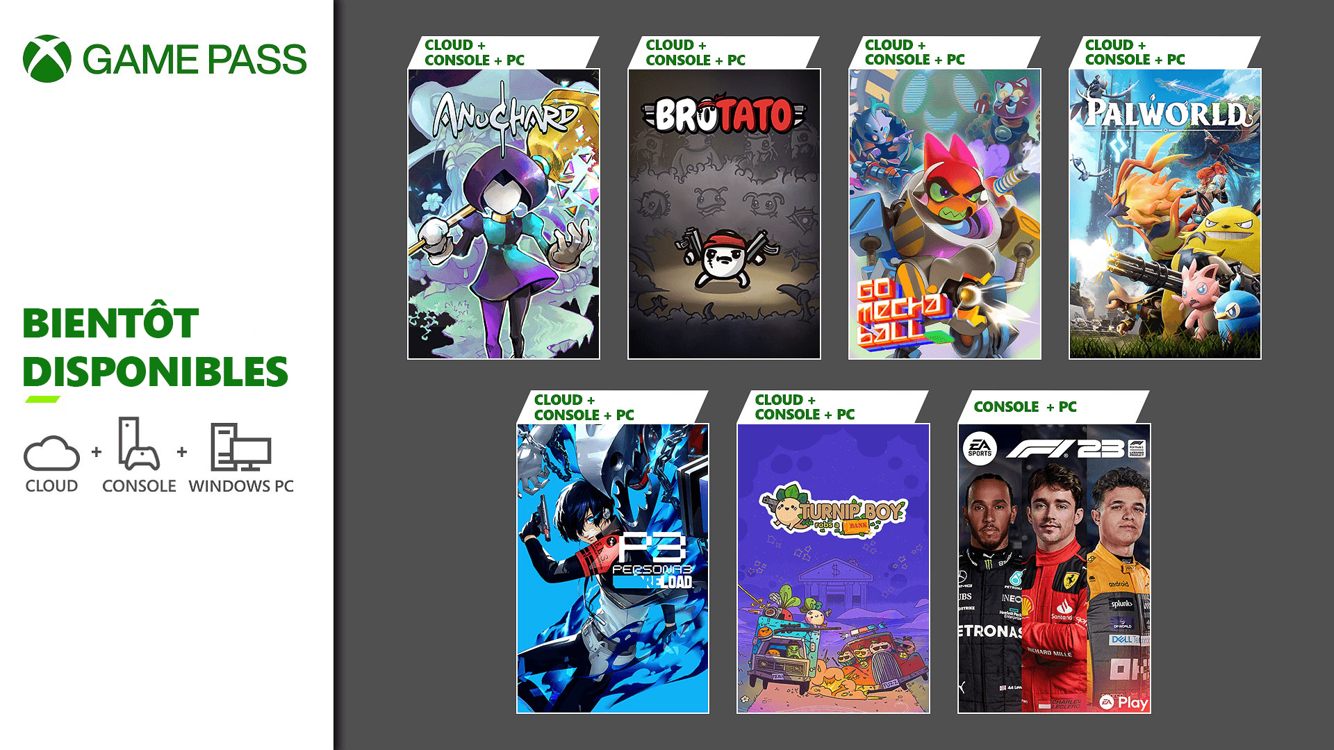 Xbox Game Pass janvier 2024